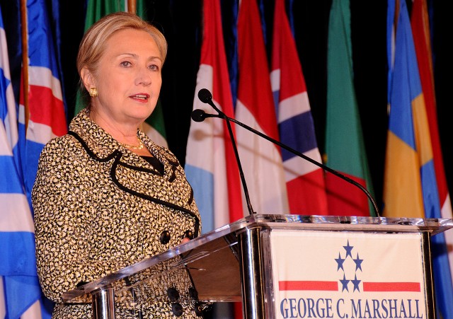 Secretary Clinton honored with Marshall Award for selfless service