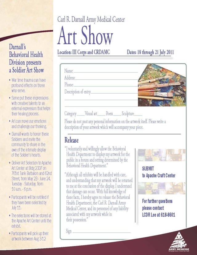 Soldier Art Show application