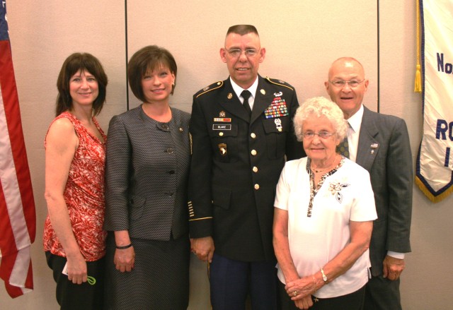 Gold Star families with Command Sergeant Major