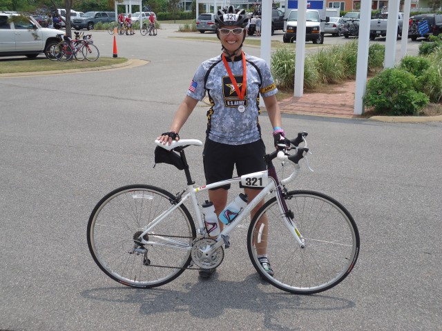 Company commander cycles in support of MS awareness