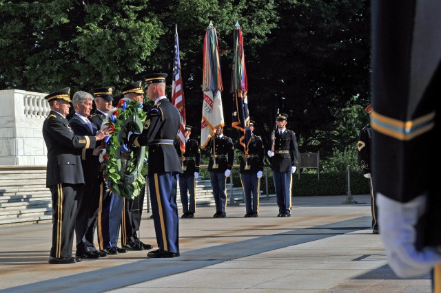 Wreath presentation at Tomb of Unknowns