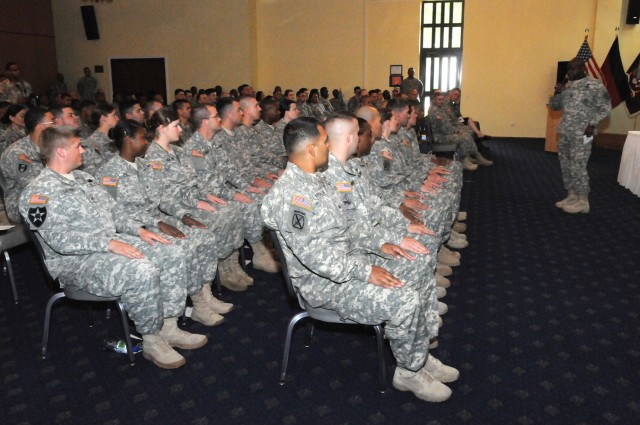 Medical battalion inducts new noncommissioned officers