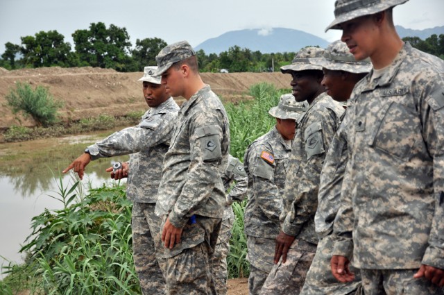 ROWPU Soldiers review water supply in Haiti