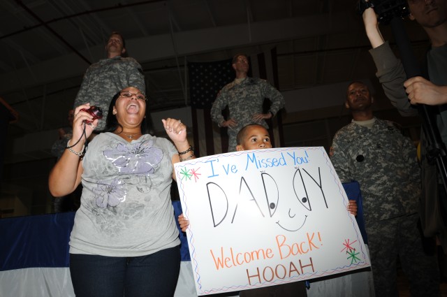 "I've missed you Daddy, welcome back... Hooah!"