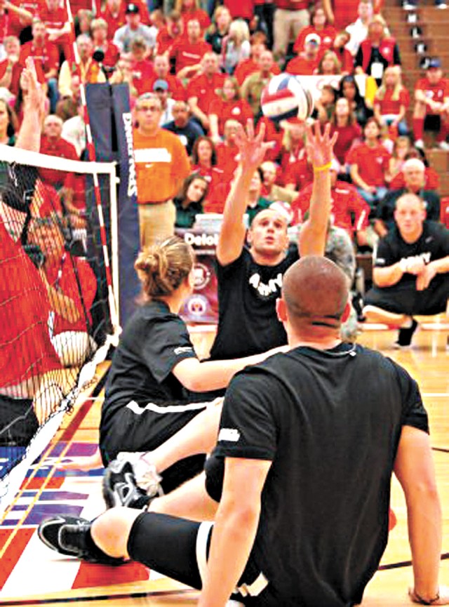 BAMC wounded warriors sitted volleyball