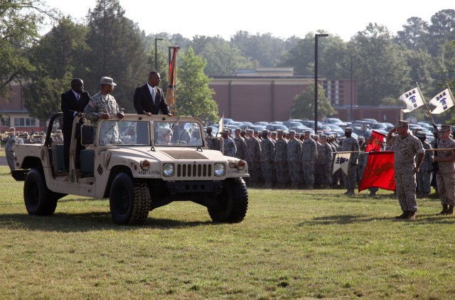 Quartermaster Regimental Review Honors Inductees