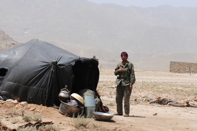 Afghan policeman in Bad Pech Valley