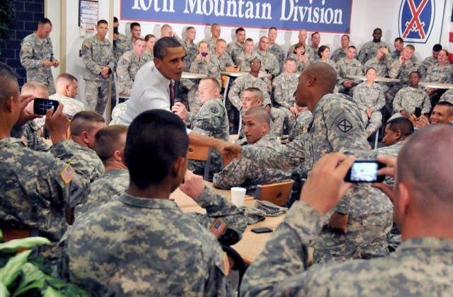 Obama visits Fort Drum