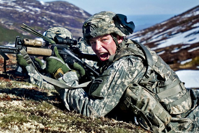 Sergeant commands troops during air assault