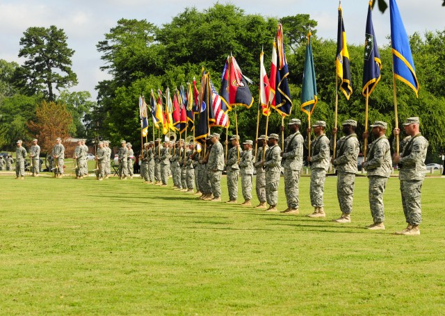 Army’s largest command cases colors for move to Fort Bragg, N.C.