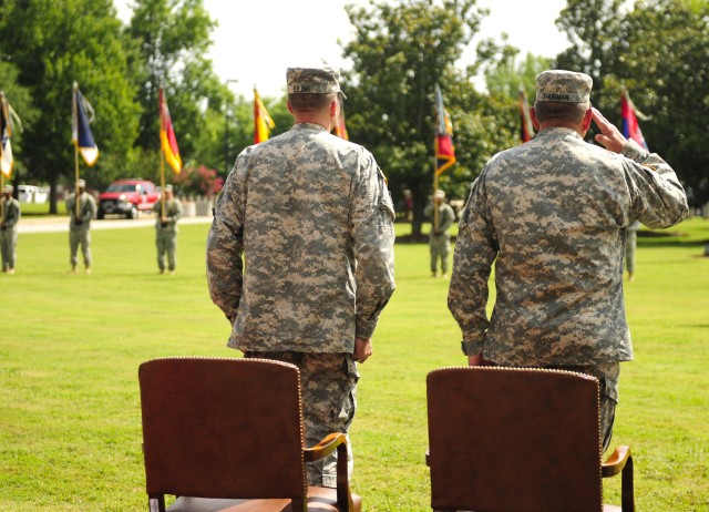 Army’s largest command cases colors for move to Fort Bragg, N.C.