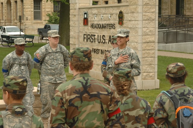 Military Explorers "Explore" First Army Headquarters