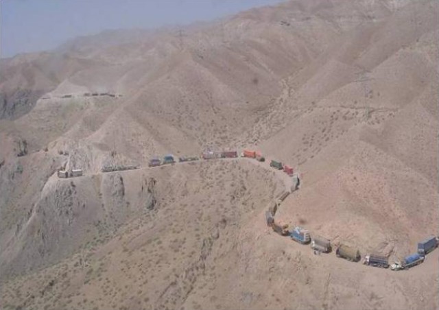 Supply convoy in Afghanistan
