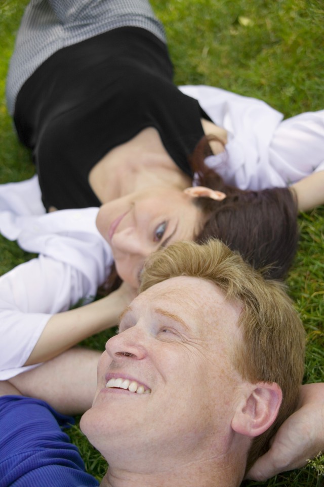Couple on grass