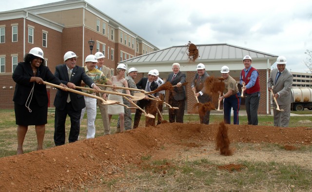Dirt flies at USO Groundbreaking