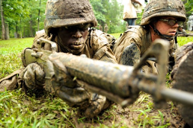 Army cadets train