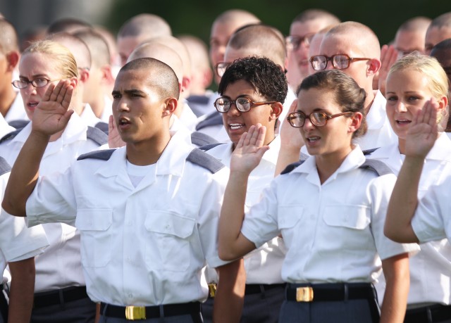 Their journey begins - More than 1,200 new cadets arrive for Reception Day, take oath of allegiance