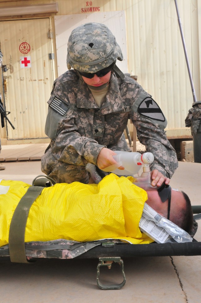 Medics react to mass casualty exercise in Iraq