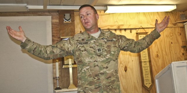 Chaplain gives final sermon from Afghanistan