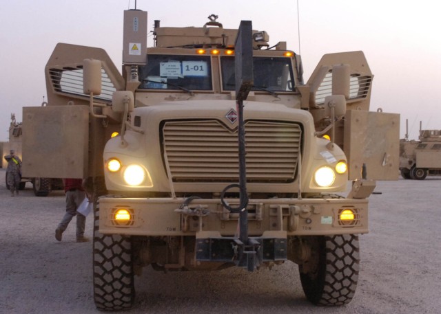 ‘Thunderhorse’ Soldiers prepare new MRAPs