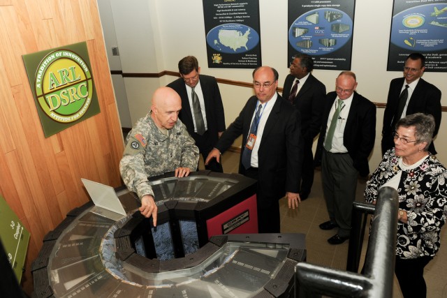MITRE representatives tour RDECOM laboratories