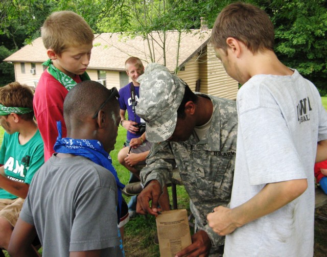 ASC’s chief of staff visits military kids at camp