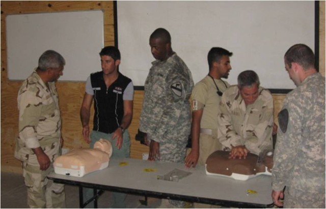 Iraqi Prime Power Production Course students learn CPR