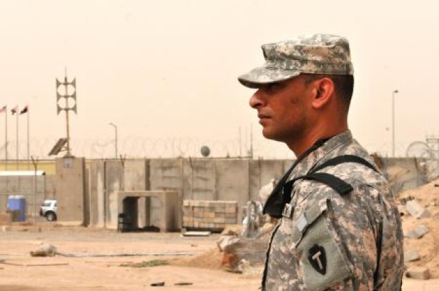U.S. Soldier in Iraq, the land of his birth