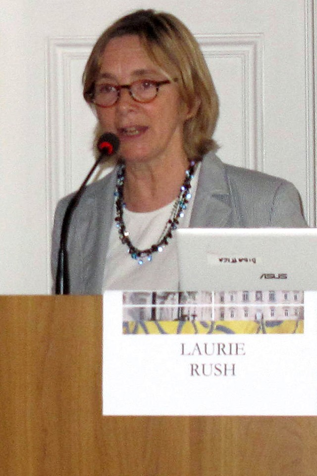 Dr. Laurie Rush, Fort Drum’s cultural resource manager, addresses growing international concerns over the protection of cultural property in war-torn Libya during a conference organized by the United Nations Educational, Scientific and Cultural Organ...
