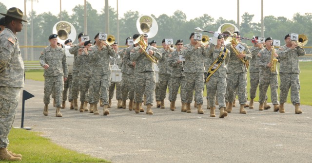 Fort Knox band at Fort Jackson graduation