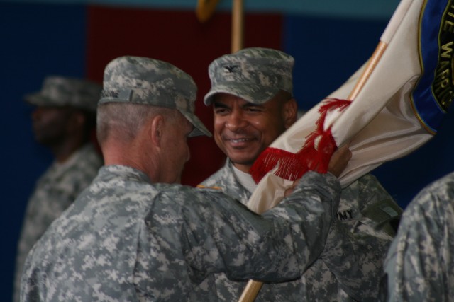 403rd AFSB flag passed to new commander