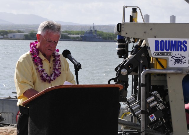 Assistant secretary of the Army for environment, addresses the media during the technology kicks off demonstration