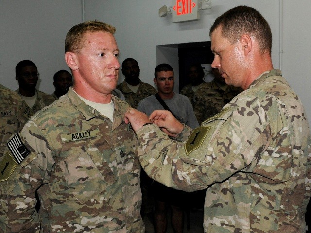 Staff Sgt. Chris Ackley receives NMAM