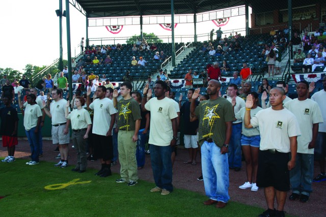 Military Appreciation Night sees 36 new enlistments