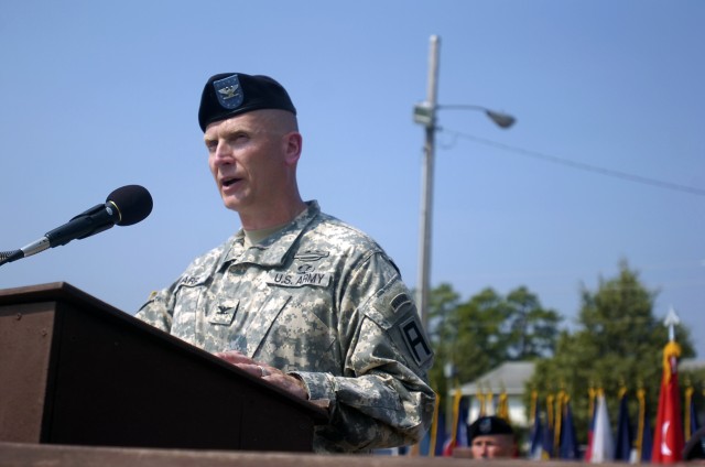 The new commander addresses his troops