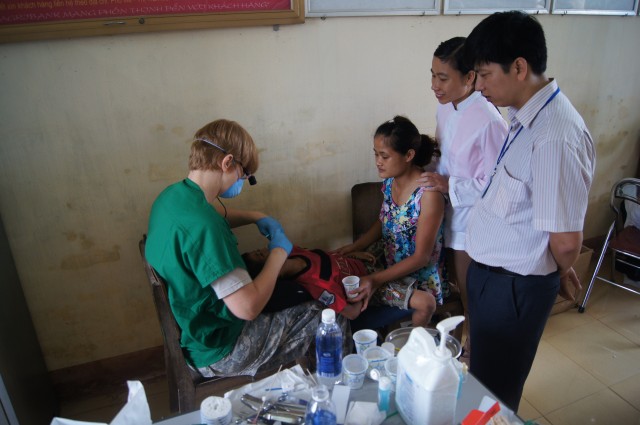 Dental surgeon treats Vietnamese child
