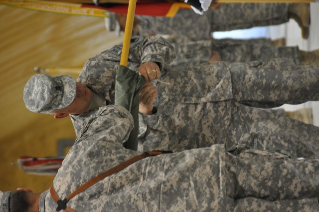 184th ESC cases colors at transfer of authority