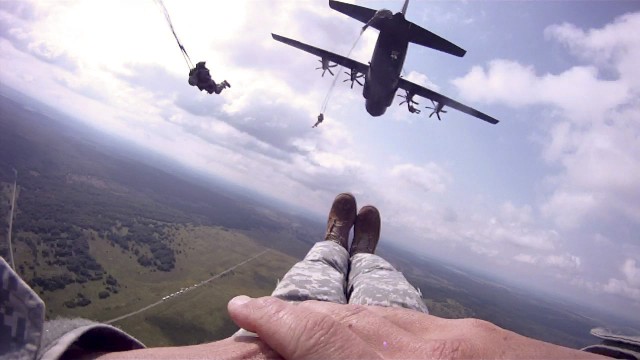 173rd BCT Soldiers jump into Ukraine with paratroopers from 5 partner nations