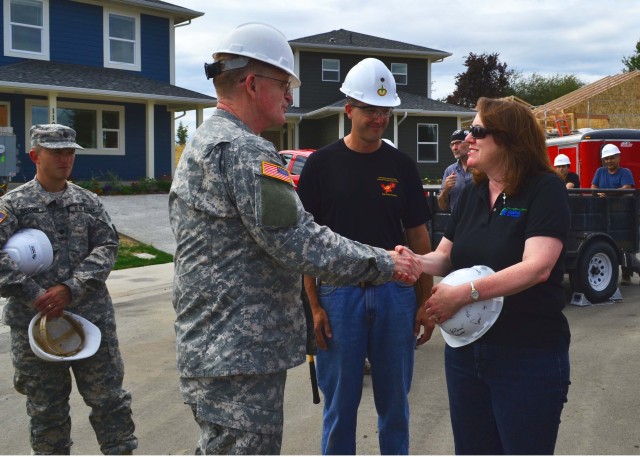 Wounded Warriors Build with Habitat for Humanity