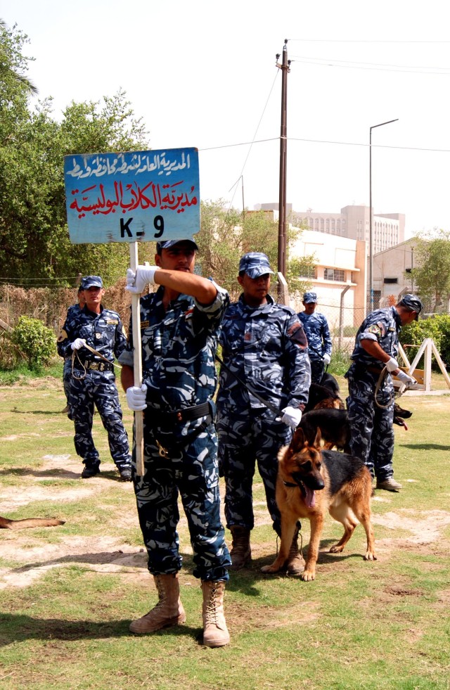 Baghdad Police College K9 handler graduation