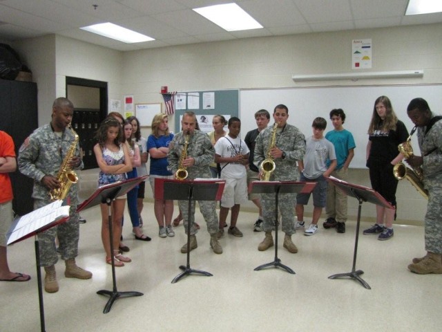 Army Materiel Command's 4 Star Jazz Orchestra At The Discovery Middle School's Band Camp