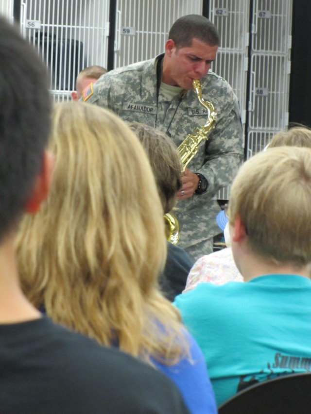 Member Of Army Materiel Command's 4 Star Jazz Orchestra Plays Saxophone Solo