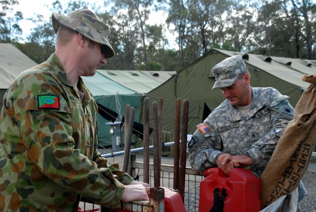 Australian and American Quartermasters Work Together to Outfit Troops