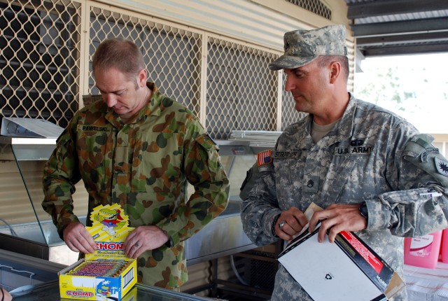 Australian and American Quartermasters Work Together to Outfit Troops