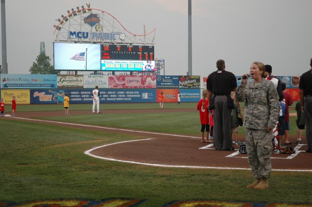 42nd Infantry Division Band Performs at Coney Island Ballpark