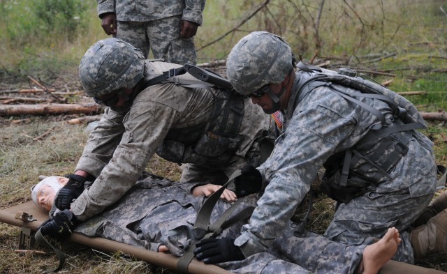 Navy Corpsmen in Europe test for prestigious U.S. Army badge