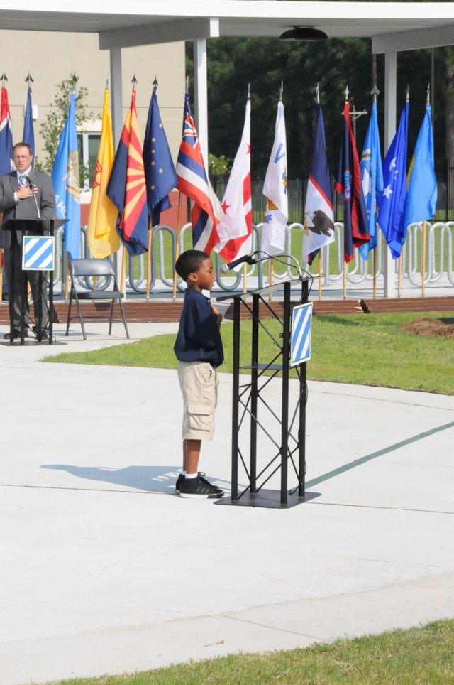 Pledge of Allegience at Pulaski Ribbon Cutting