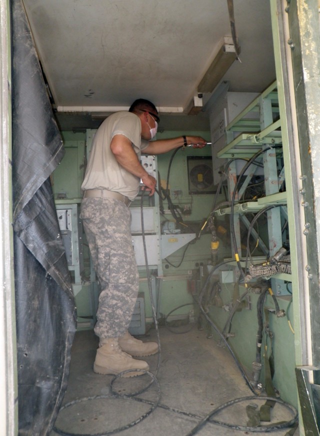 Equipment prepared for turn-in by 'Griffin' Battalion Soldiers