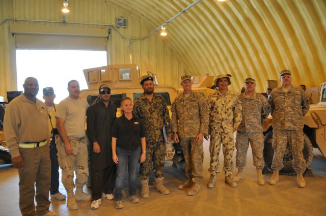 Afghan National Army Humvee Refurbishment program group photo