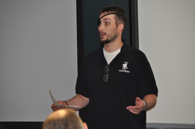 Rory Dunn shares his experiences as a wounded warrior to CESL students
